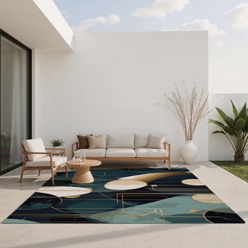 Gravity Glow Indoor And Outdoor Area Rug, Rectangle 1'6" x 2'6"
