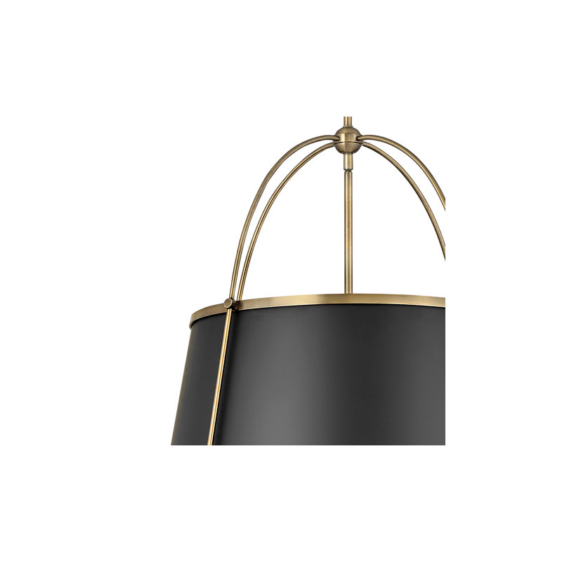 Clarke 4 - Light Shaded Geometric Chandelier, Warm Brass