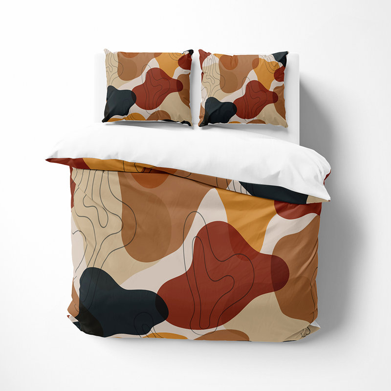 Ensemble de housse de couette et insert 5 pièces en microfibre multicolore, Housse de couette très grand + 4 pièces supplém