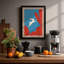 Leaping Hare Modern - Framed Print-982420795-982420797