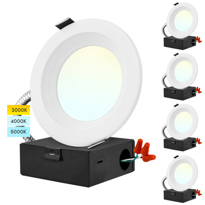 4" Commercial Selectable CCT New Construction LED Canless Recessed Lighting Kit