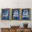 Antique Chair Blueprint IV - Ensemble de 3 peintures sur toile encadrées-1252570556-1252570563