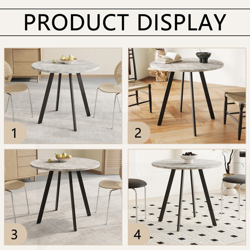 Modern minimalist circular coffee table