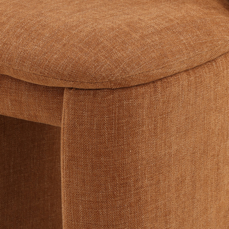 Kurt Upholstered Dining Chair, Sand, Topanga Terracotta