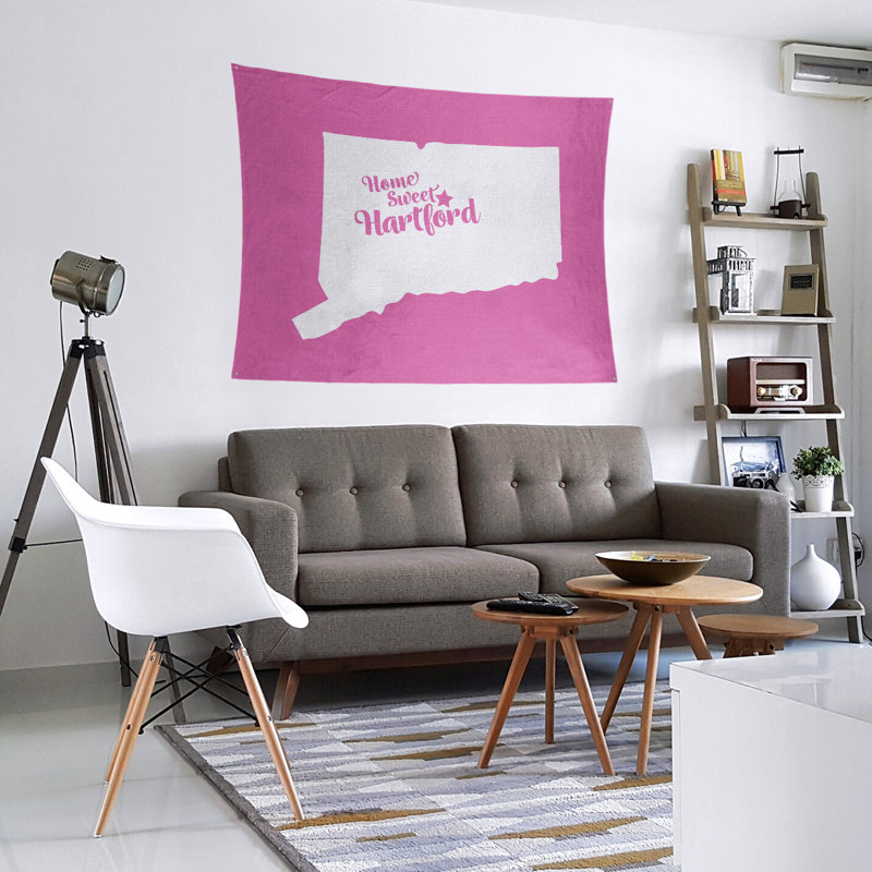 Tapisserie murale connecticut hartford, H 27,5 po x l 37,5 po, Rose