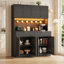 Cabinet multifonctionnel avec rangement, lumières DEL et prises de courant-527803798-529476159-271260436