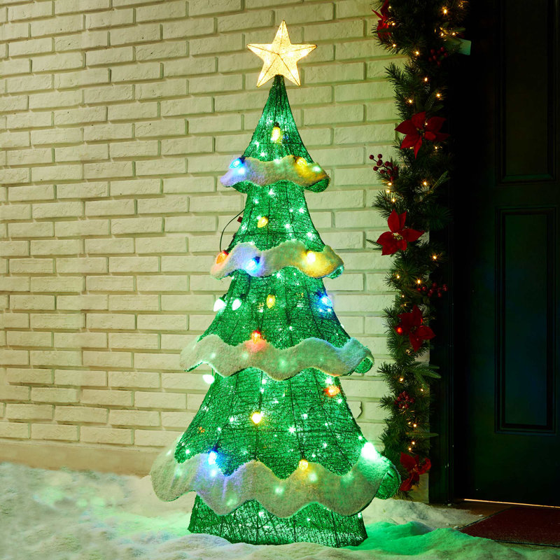 Arbre de Noël en maille à DEL 56,25 "H 