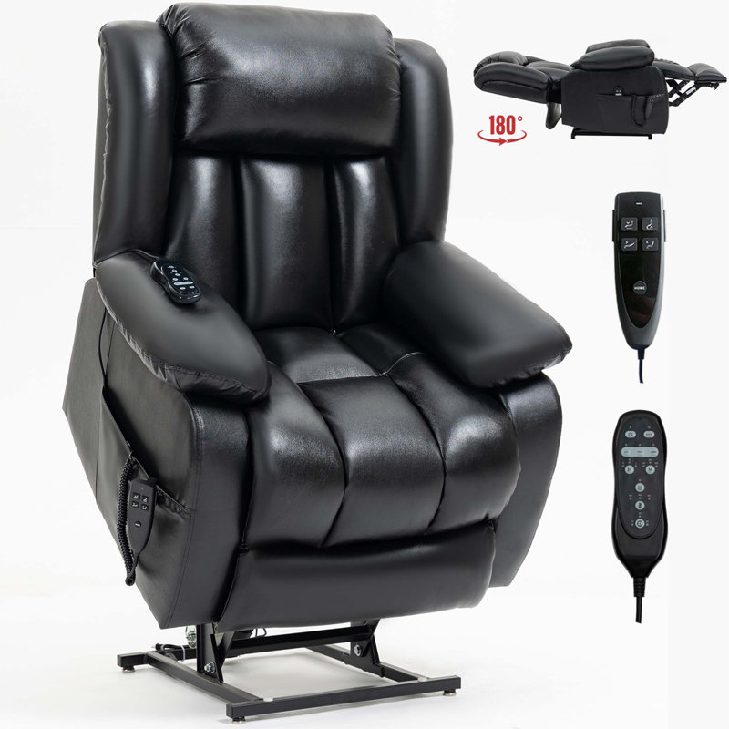Dual Motor Infinite Position Up Electric Medium size Power Lift Recliner Chair with 8-Point Vibration Massage & Lumbar Heating