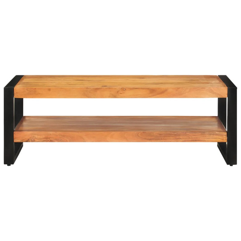 Janna Sled Coffee Table with Storage, Brown, 40cm H x 120cm W x 60cm D