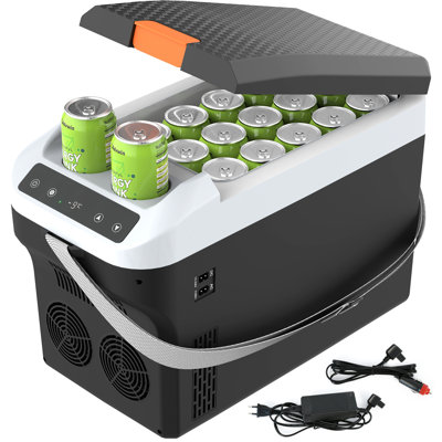 Réfrigérateur électrique pour voiture 24V / 22L Advwin 23V, refroidisseur de voiture portatif à brancher pour camping, voyage, véhicule récréatif, noir