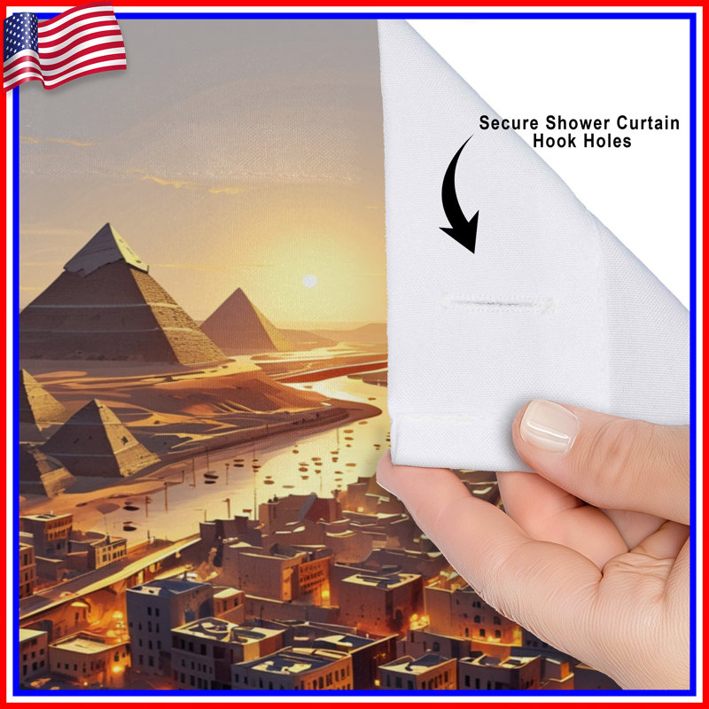 Rideaux de douche Pyramids At Sunset, 70 po l x 72 po H
