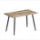 Table de salle à manger rectangulaire moderne avec pieds en métal