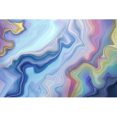 Abstract Marbled Background by Wacomka - Wrapped Canvas Print