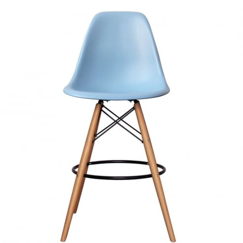 Carino Crimmins Eiffel Leg 26" Bar Stool, Light Blue