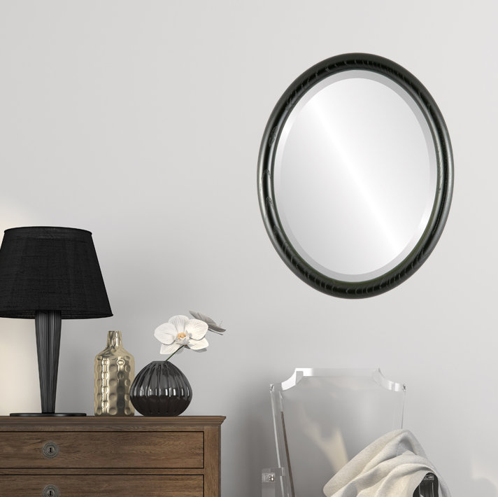 Miroir décoratif ovale encadré Wincanton, H 22 po x l 18 po