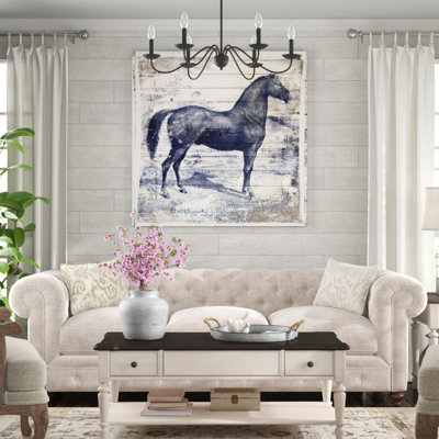 « black cheval ii », reproduction d’art sur toile tendue