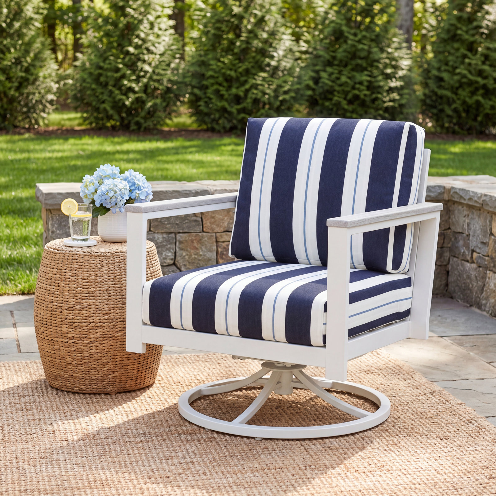 Townsend Sunbrella® Patio Lounge Chair, Coastal Gray