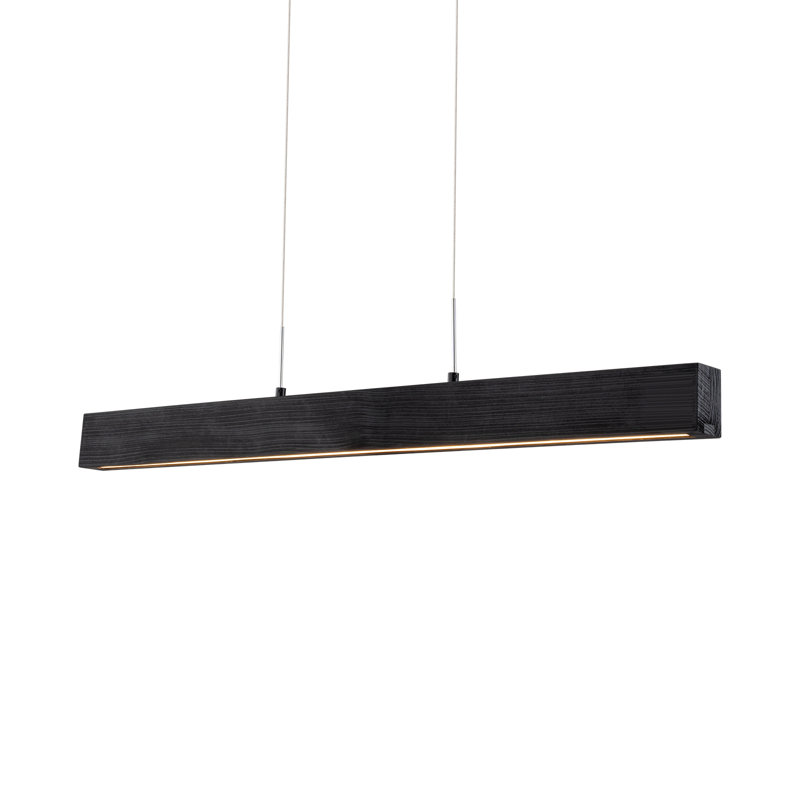 1 - Light LED Pendant, 1.96” H x 41.8” W x 3.15” D, Black