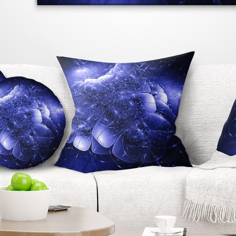 Coussin Alien, Bleu, 16 po x 1 po, Coussin décoratif