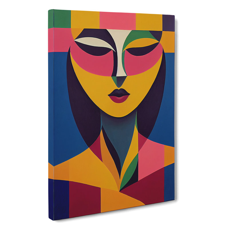 Abstract Portrait Of A Woman No.6 - Wall Art, Wrapped Canvas, 50cm H x 35cm W, No Matte
