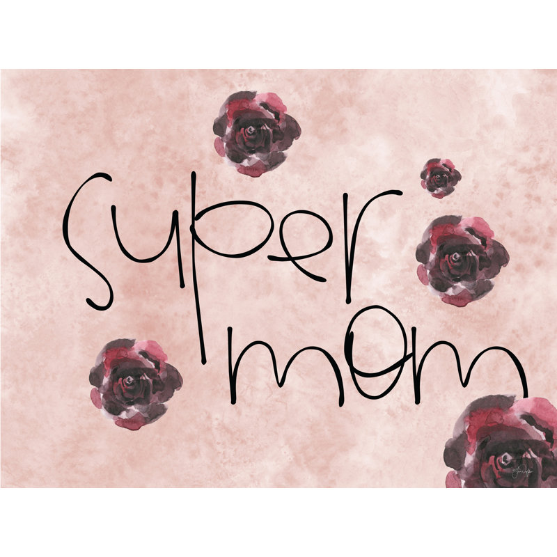 Super maman sur toile par Yass Naffas Designs, H 32 po x l 48 po