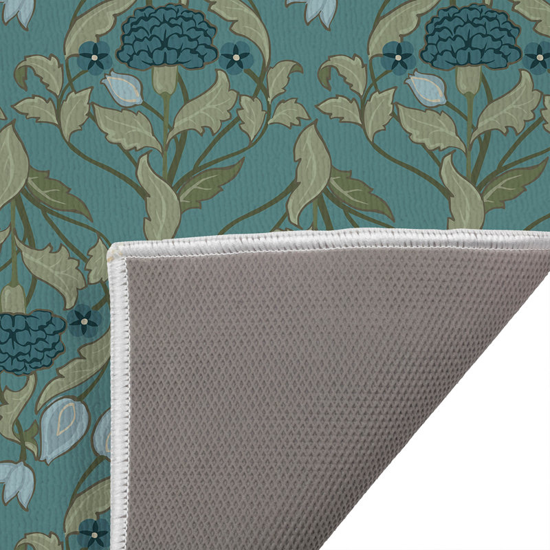 Tapis de bain Myah Piper, Blue, Rectangle - L 34 po x l 21 po