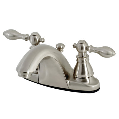 Kingston Brass KB7642ACL American Classic 4" Centerset Bathroom Faucet, Polished Brass