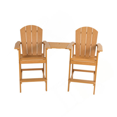 Chaise longue de couleur teck, adaptée à toutes les saisons: Chaise longue d'extérieur, fabriquée en matériau robuste, équipée d'accessoires en acier inoxydable 304.