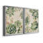Vitrail Succulents I - ensemble de 2 reproductions d'art sur toile encadrées-1253389421-1253389425