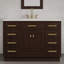 Meuble-lavabo de comptoir en marbre blanc de 48 po avec miroir Chestnut-1715998091