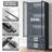 23.6''w Gray Glass Display Cabinet With Storage For Collectibles, Wood 3-tier Display Case With Glass Doors And 2 Drawers , Modern Hutch Curio Cabinet For Living Room And Kitchen, Pack Of Two-1022635209