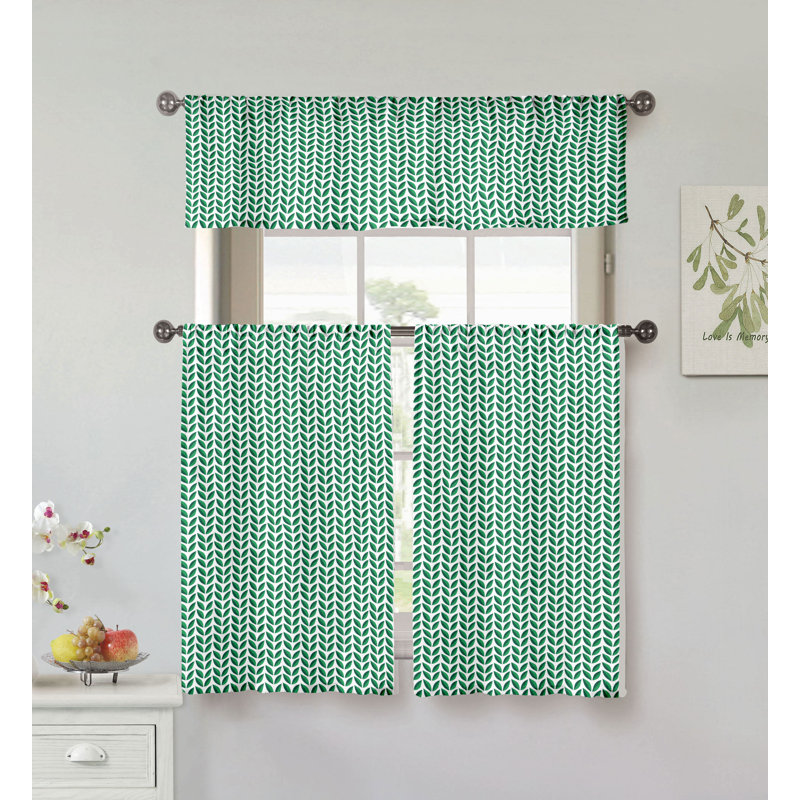 Rideau de cuisine Laurine Chewron, Vert