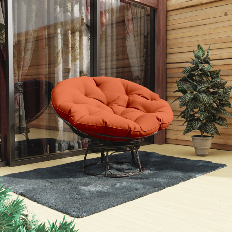 Chaise Papasan toutes saisons avec coussin Eneas, Orange