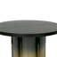 Table de salle à manger Cid Vito, 47 po, plateau rond, base piédestal, noir