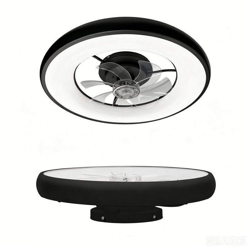 Acrylic Ring Fan Light - Circular Fan Light, Acrylic Fan Light, Ring Fan Light, Black