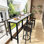 Table de salle à manger à hauteur de bistro en pierre frittée de 41,4 po Freidrick