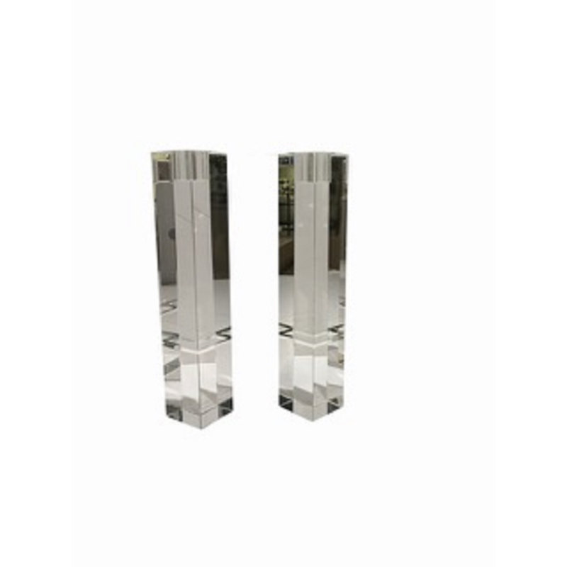 Bougeoir carré en cristal