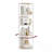 4-Tier Rotating Bookshelf, Bookcase With Bookends For Small Spaces, Corner Shelf, Steel Frame-1909449813