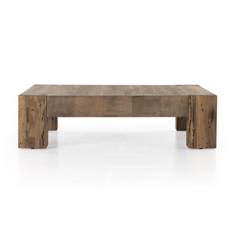 Abaso Coffee Table, Rustic Wormwood Oak