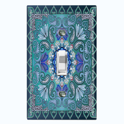Patterned 1 - Gang Toggle Light Switch Standard Wall Plate