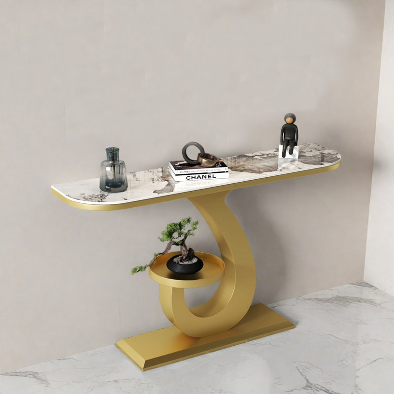 Console Luxury, 31.5" H x 47.2" W x 11.8" D, Doré