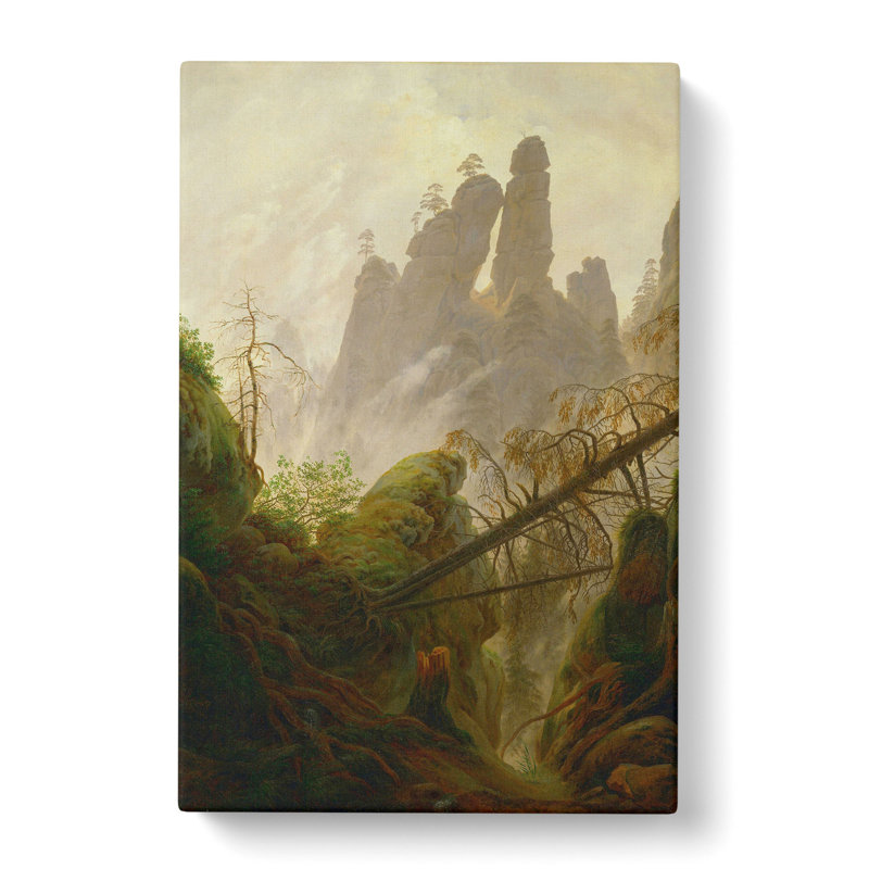 Friedrich Caspar David Rocky Ravine by Caspar David Friedrich - Wrapped Canvas, 60cm H x 40cm W x 3cm D