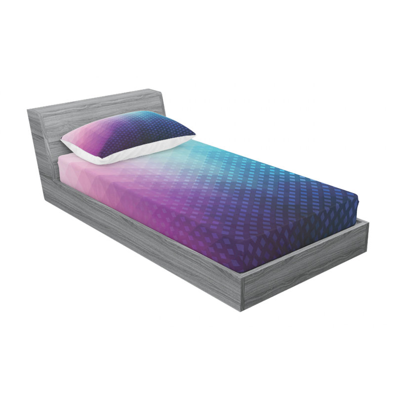 Microfiber Geometric Sheet Set, Twin Sheet Set + 1 Pillowcase