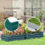 Ensemble de 2 jardinières surélevées, jardinière galvanisée-713157200
