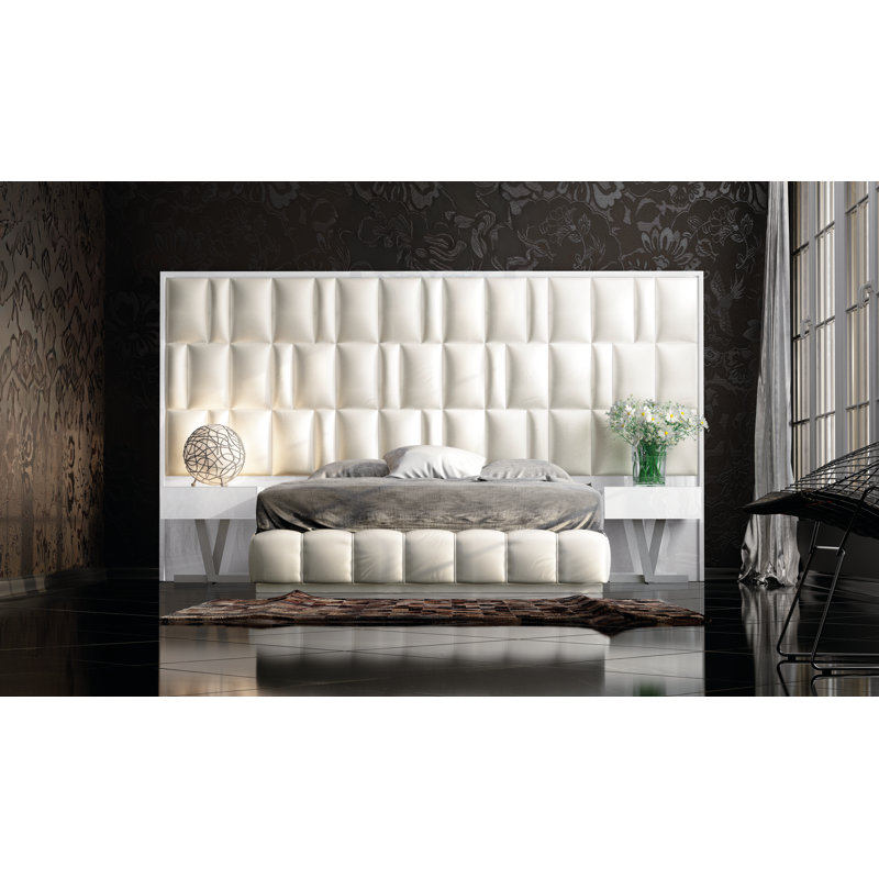 Lit tapissier Annalya, Grand, Mat