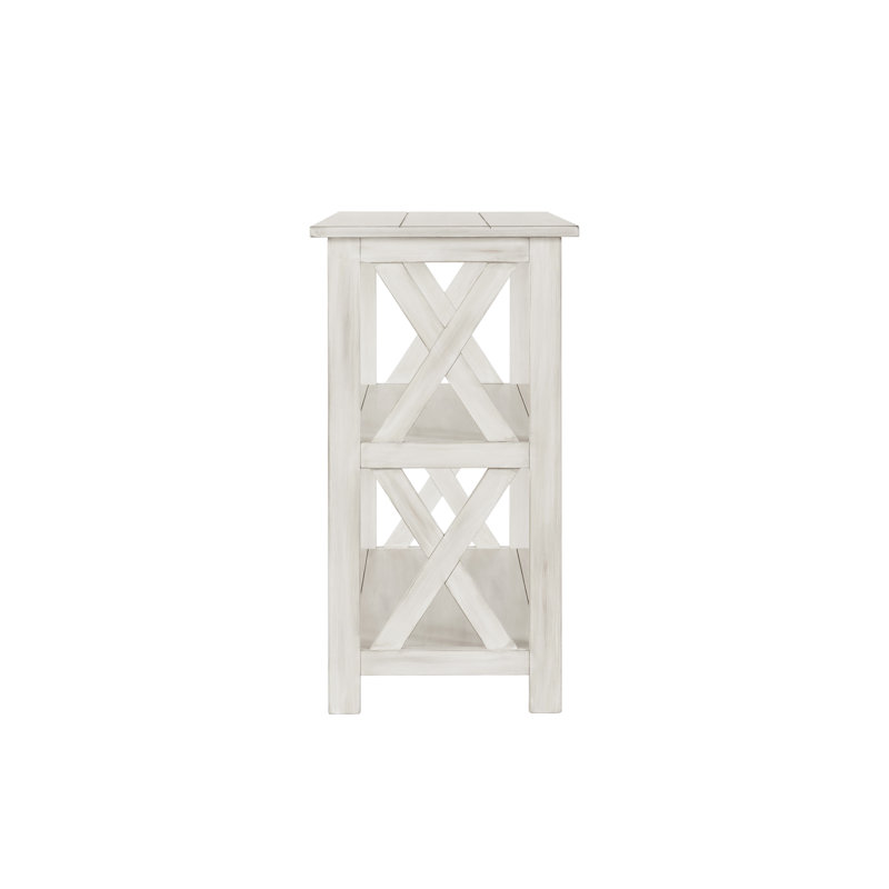 Jamestown Antique White 42" Wood Entryway Table with Storage