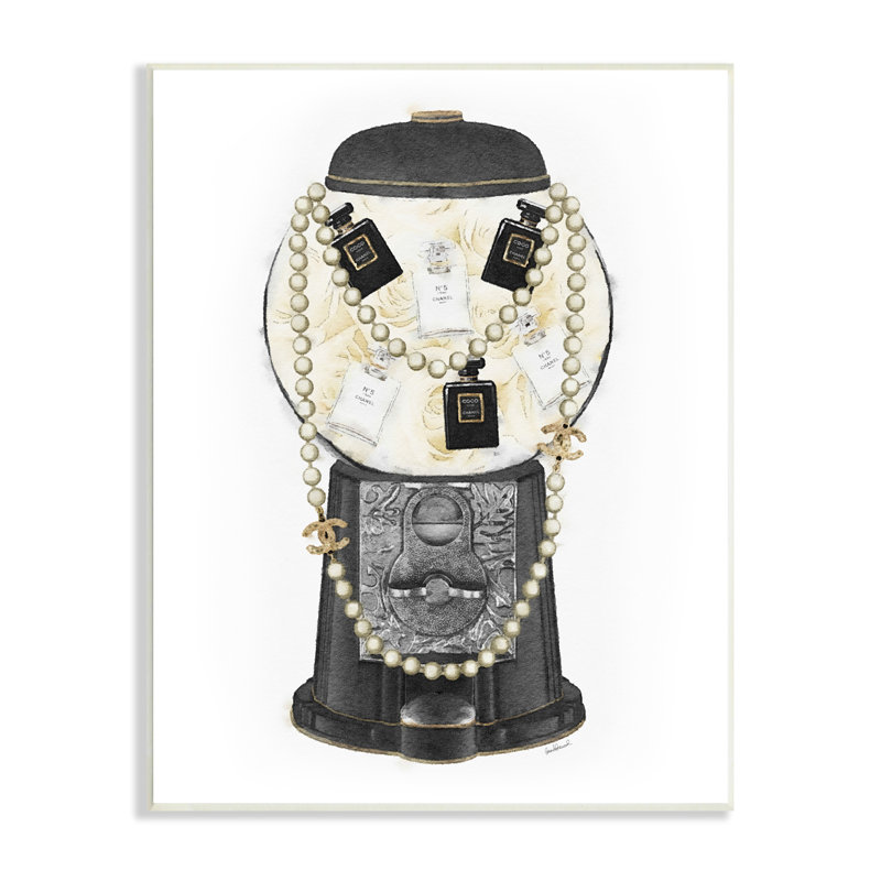 Accessoires de collier de parfum Vintage Gumball Machine Designer par Amanda Greenwood - impression, L 36 po x L 36 po