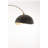 Luna Bella Premium Quality 92" Modern LED Arc Floor Lamp, Matte Black, Weathered Brass with Gold Leaf Shade Interior, Black Marble Base, Full-Range Dimmer-405079930
