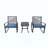 2-Person Outdoor Patio Bistro Metal Rocking Conversation Set With Table-1837646865