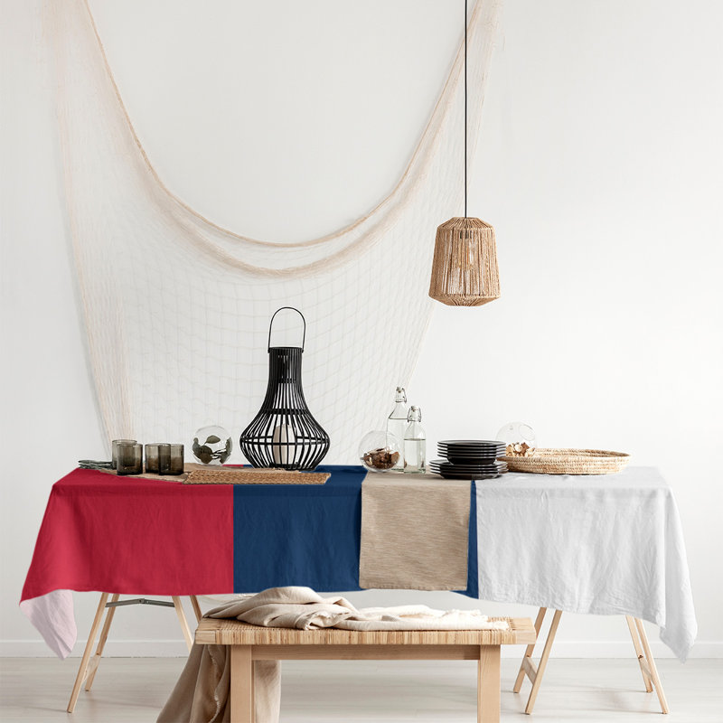 Nappe basket New Orleans, Rouge / bleu marine / blanc
